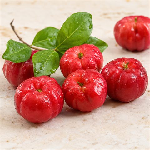 Red acerola cherries