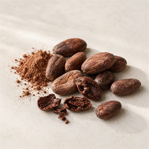Fave di cacao marroni