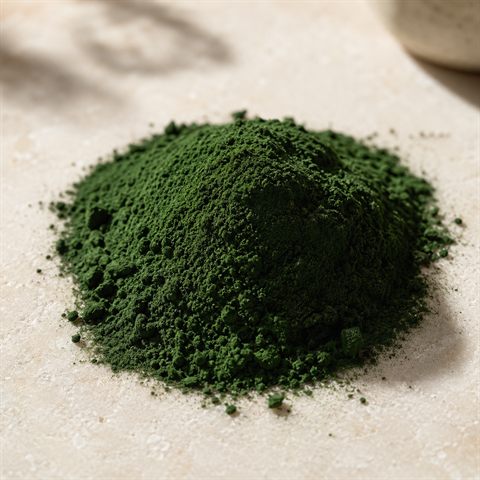 Grønt chlorellapulver