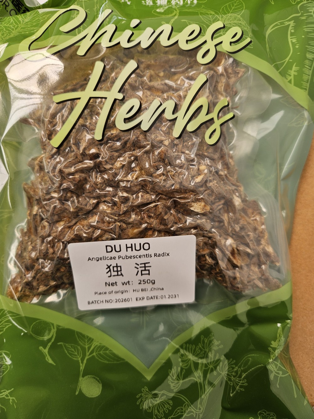 Angelica pubescens-wortel